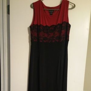 Long black and red dress